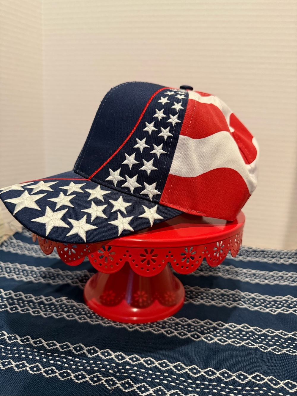 VTG NISSUN Strap Back Patriotic USA-Themed Adjustable Baseball Cap/Hat